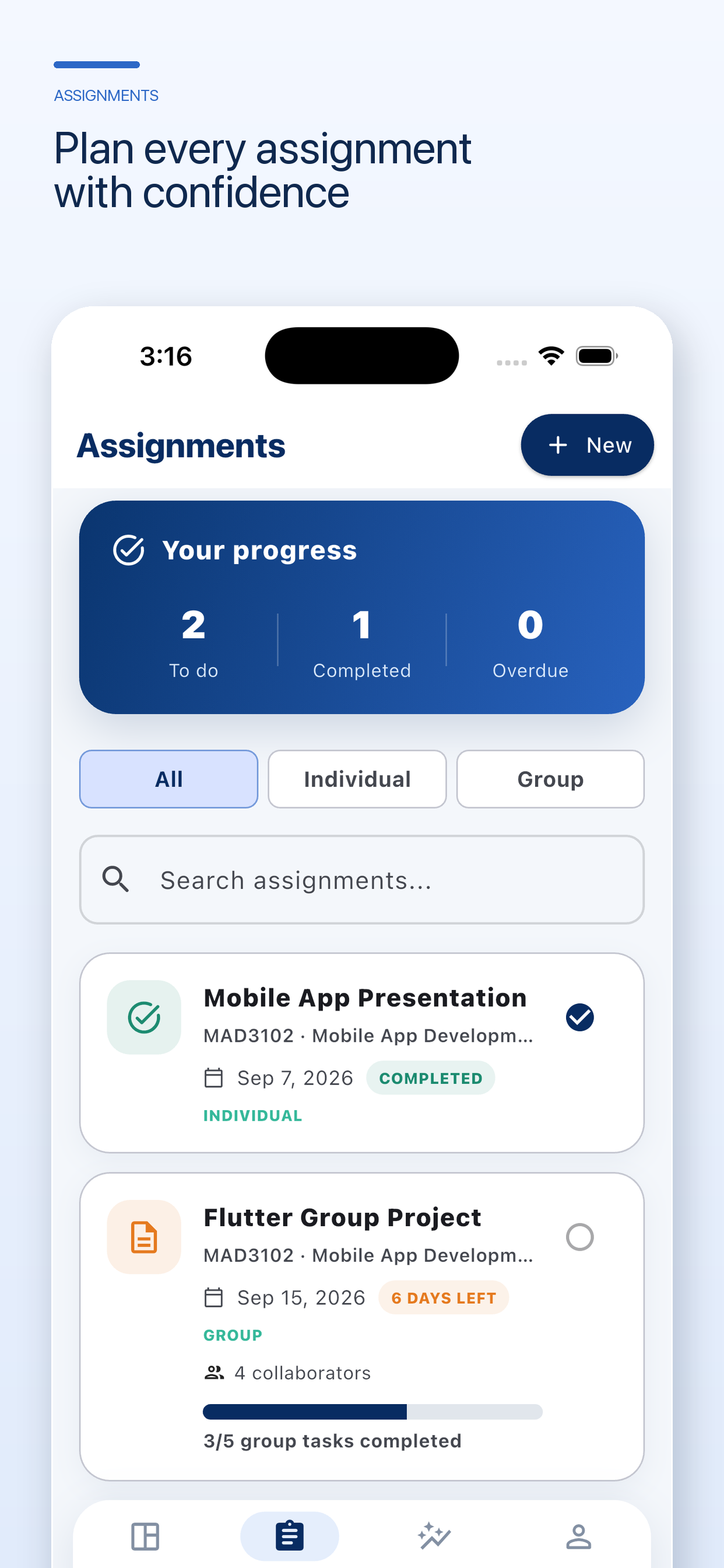 EduTrack assignment planner